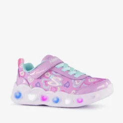 Skechers Heart Lights meisjes sneakers met lichtjes in pastelkleuren Clearance