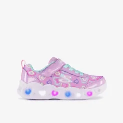 Skechers Heart Lights meisjes sneakers met lichtjes in pastelkleuren Clearance