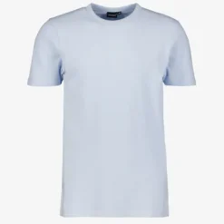 Unsigned Heren badstof T-shirt lichtblauw Online