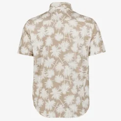 Unsigned Heren overhemd korte mouw met palmbomen Best