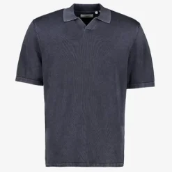 Produkt Heren polo fijngebreid blauw Discount