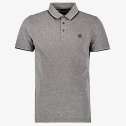 Unsigned Heren polo grijs gemêleerd Clearance
