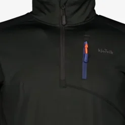 Kjelvik Heren skipully met rits zwart Clearance