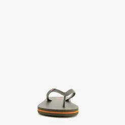 Scapino Heren teenslippers groen met oranje details New