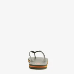 Scapino Heren teenslippers groen met oranje details New