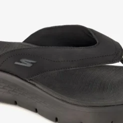 Skechers Heren teenslippers zwart New