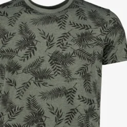 Unsigned Heren T-shirt botanische print groen Sale