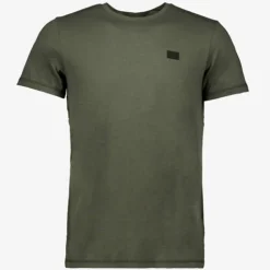 Unsigned Heren T-shirt donkergroen Sale