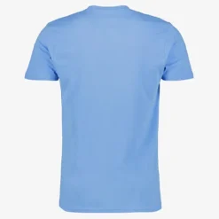 Unsigned Heren T-shirt katoen met V-hals blauw Best