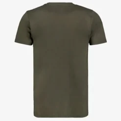 Unsigned Heren T-shirt katoen V-hals groen New