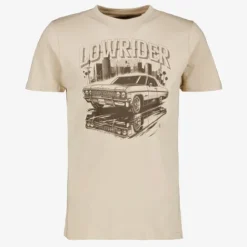 Unsigned Heren T-shirt met opdruk beige Sale