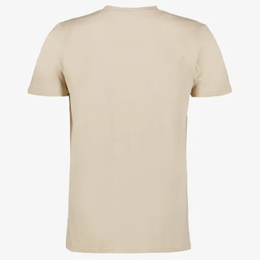 Unsigned Heren T-shirt met opdruk beige Sale