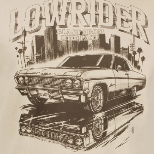 Unsigned Heren T-shirt met opdruk beige Sale