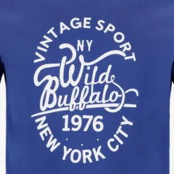 Unsigned Heren T-shirt met opdruk blauw Clearance