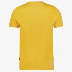 Unsigned Heren T-shirt met opdruk geel Hot