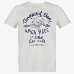 Unsigned Heren T-shirt met opdruk grijs