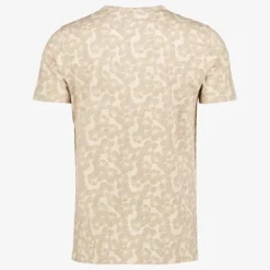 Unsigned Heren T-shirt met print beige Hot