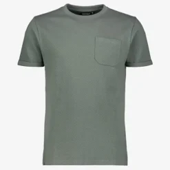 Unsigned Heren T-shirt met structuur groen