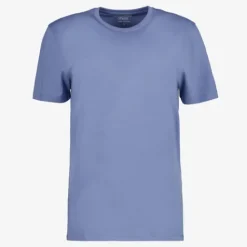 Unsigned Heren T-shirt ronde hals blauw