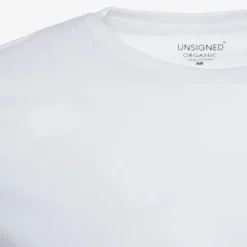 Unsigned Heren T-shirt wit katoen ronde hals