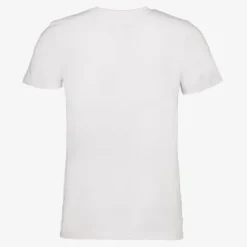 Unsigned Heren T-shirt wit katoen V-hals Clearance