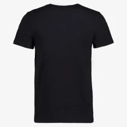 Unsigned Heren T-shirt zwart ronde hals Outlet