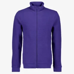 Unsigned Heren vest met structuur blauw Online