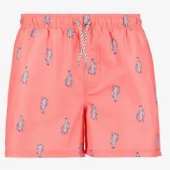 Osaga Heren zwemshort met cactussen roze New