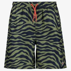 Osaga Heren zwemshort zebraprint groen zwart Discount