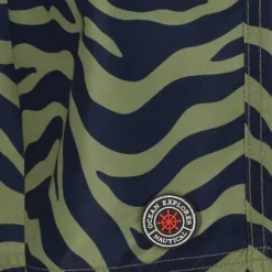 Osaga Heren zwemshort zebraprint groen zwart Discount