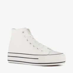 Blue Box Hoge dames gympen met plateauzool wit Discount