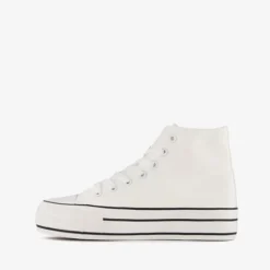 Blue Box Hoge dames gympen met plateauzool wit Discount