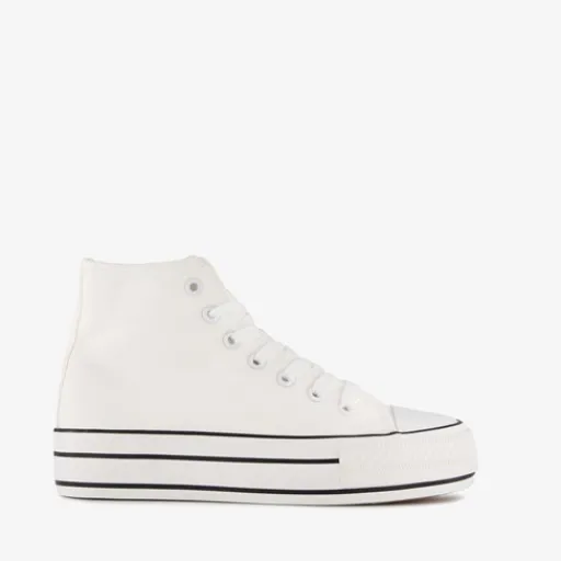 Blue Box Hoge dames gympen met plateauzool wit Discount