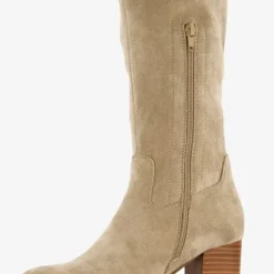 Blue Box Hoge dames laarzen met hak beige Outlet