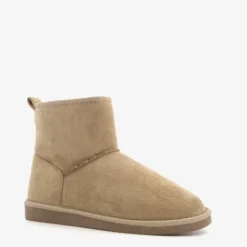 Thu!s Hoge gevoerde dames pantoffels taupe Hot