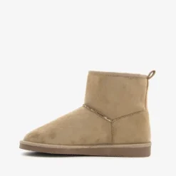 Thu!s Hoge gevoerde dames pantoffels taupe Hot