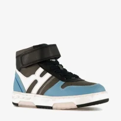 Braqeez Hoge jongens sneakers blauw zwart Hot