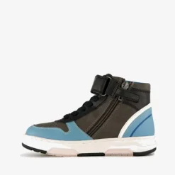 Braqeez Hoge jongens sneakers blauw zwart Hot
