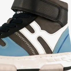 Braqeez Hoge jongens sneakers blauw zwart Hot