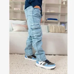 Braqeez Hoge jongens sneakers blauw zwart Hot