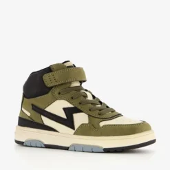 Blue Box Hoge jongens sneakers groen beige Best
