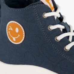 Blue Box Hoge jongens sneakers met smiley blauw Outlet