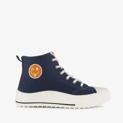 Blue Box Hoge jongens sneakers met smiley blauw Outlet