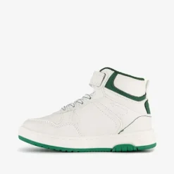 Blue Box Hoge jongens sneakers wit groen
