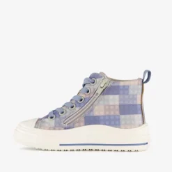 Blue Box Hoge kinder sneakers met ruitprint blauw Clearance