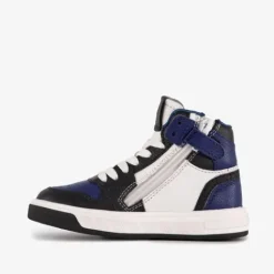 Groot Hoge leren jongens sneakers blauw zwart Clearance