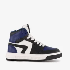 Groot Hoge leren jongens sneakers blauw zwart Clearance