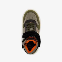 Braqeez Hoge leren jongens sneakers groen Online