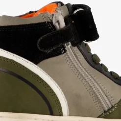 Braqeez Hoge leren jongens sneakers groen Online