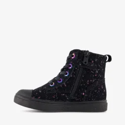 TwoDay Hoge leren meisjes sneakers met glitter Best